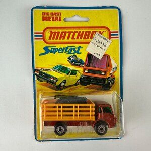 Vintage 1975 Matchbox Superfast No.71 Cattle Truck Die-Cast Metal Toy Lesney